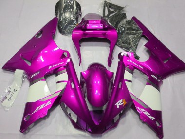 Best 00-01 Hot Pink & White Yamaha R1 Motorcycle Fairings