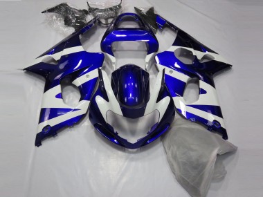 Best 00-02 Gloss Blue & White Suzuki GSXR 1000 Motorcycle Fairings