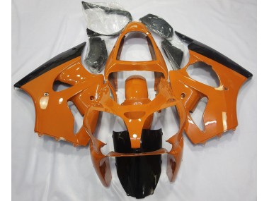 Best 00-02 Gloss Orange & Black Kawasaki ZX6R Motorcycle Fairings