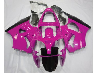 Best 00-02 Gloss Pink & Black Kawasaki ZX6R Motorcycle Fairings