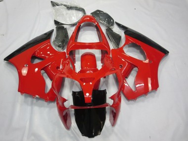 Best 00-02 Red and Black Kawasaki ZX6R Motorcycle Fairings