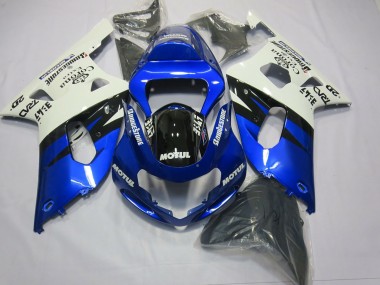 Best 01-03 Blue and Black Suzuki GSXR 600-750 Motorcycle Fairings