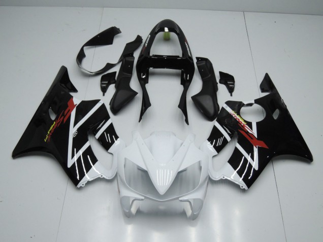 01-03 Gloss White and Black Honda CBR600 F4i Motorcycle Fairings