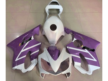 Best 01-03 Gloss White and Purple Honda CBR600 F4i Motorcycle Fairings