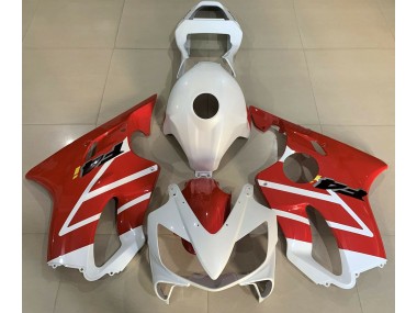 Best 01-03 Gloss White and Red Honda CBR600 F4i Motorcycle Fairings