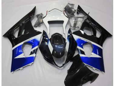 Best 03-04 Black Blue and White Suzuki GSXR 1000 Motorcycle Fairings