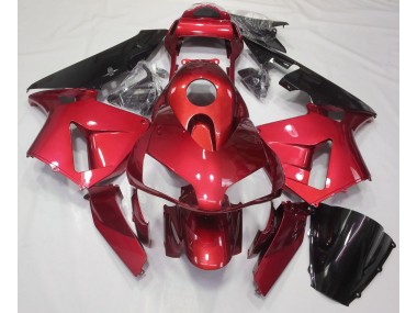 Best 03-04 Candy Red Plain Honda CBR600RR Motorcycle Fairings