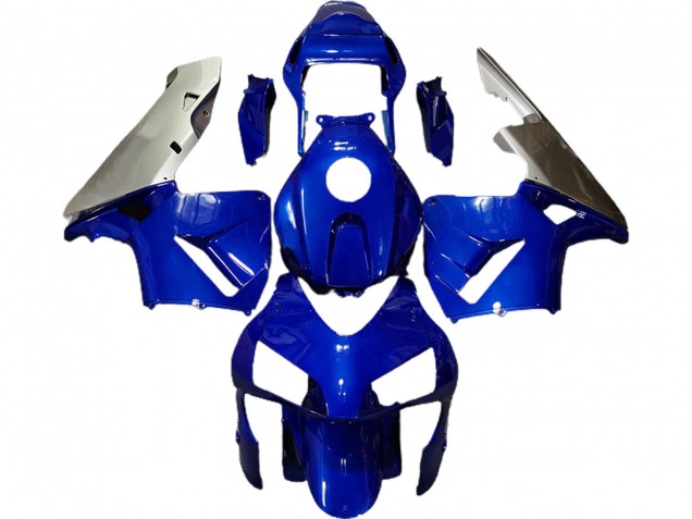 03-04 Deep Blue & Silver Honda CBR600RR Motorcycle Fairings