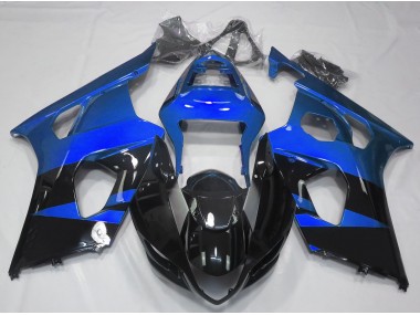 Best 03-04 Gloss Blue & Black Suzuki GSXR 1000 Motorcycle Fairings