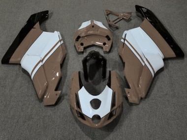 Best 03-04 Gloss Brown & White Ducati Ducati 749 999 Motorcycle Fairings