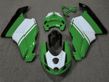 Best 03-04 Gloss Green & White Ducati Ducati 749 999 Motorcycle Fairings