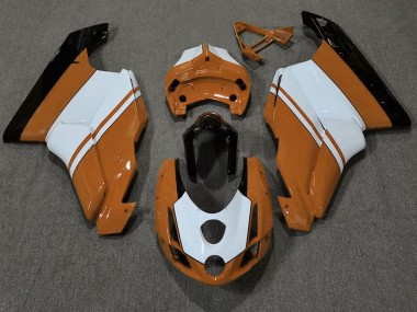 Best 03-04 Gloss Orange & White Ducati Ducati 749 999 Motorcycle Fairings