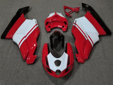 Best 03-04 Gloss Red & White Ducati Ducati 749 999 Motorcycle Fairings