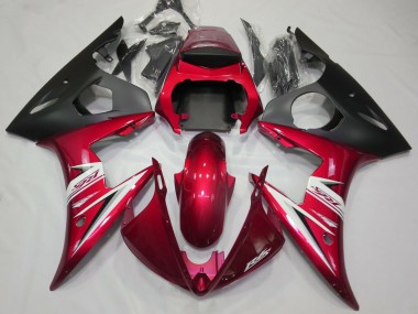 Best 03-04 Gloss Red & White Yamaha R6 Motorcycle Fairings