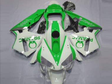 Best 03-04 Gloss White and Green PRAMAC Honda CBR600RR Motorcycle Fairings