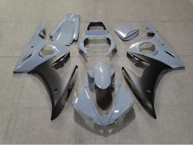 03-04 Grey & Matte Black Yamaha R6 Motorcycle Fairings