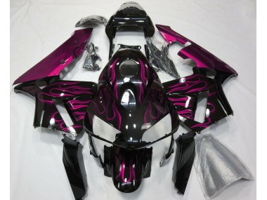 Best 03-04 Hot Pink Flames Honda CBR600RR Motorcycle Fairings