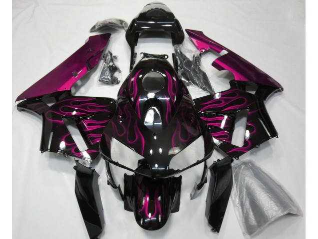 03-04 Hot Pink Flames Honda CBR600RR Motorcycle Fairings