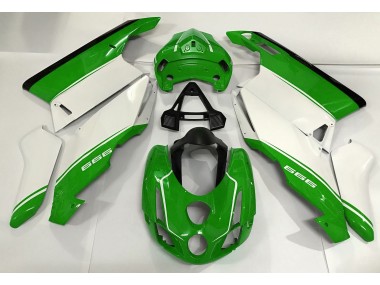 Best 03-04 White Green and Black Ducati Ducati 749 999 Motorcycle Fairings