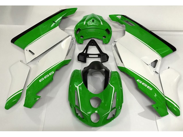 03-04 White Green and Black Ducati Ducati 749 999 Motorcycle Fairings