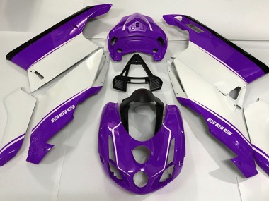 Best 03-04 White Purple and Black Ducati Ducati 749 999 Motorcycle Fairings