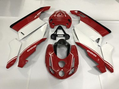 Best 03-04 White Red and Black Ducati Ducati 749 999 Motorcycle Fairings