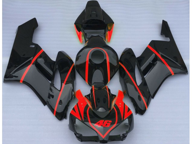 04-05 Gloss Black & Red Honda CBR1000RR Motorcycle Fairings