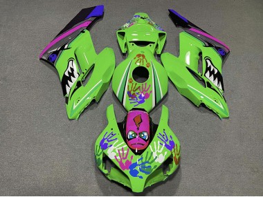 Best 04-05 Green and Purple Shark Honda CBR1000RR Motorcycle Fairings