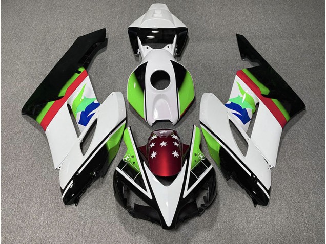 04-05 Green and Red Flag Honda CBR1000RR Motorcycle Fairings