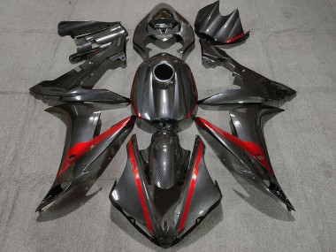 Best 04-06 Carbon Fiber Style w Red Yamaha R1 Motorcycle Fairings