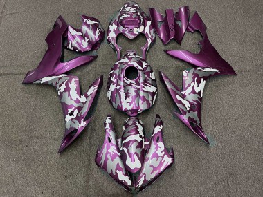 Best 04-06 Dark Magenta Camo Yamaha R1 Motorcycle Fairings