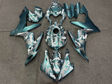 Best 04-06 Dark Teal Camo Yamaha R1 Motorcycle Fairings