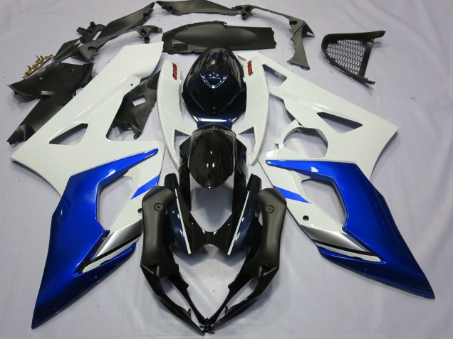 05-06 Blue and White Suzuki GSXR 1000 Motorcycle Fairings