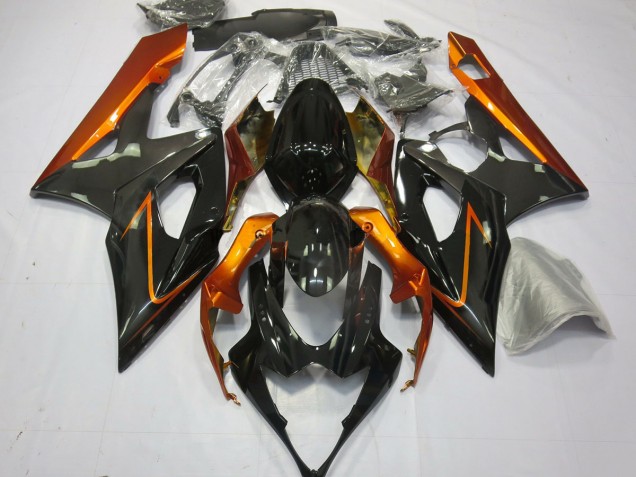 05-06 Burnt Orange and Black Suzuki GSXR 1000 Motorcycle Fairings