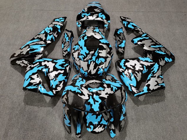 05-06 Camo & LIGHT BLUE Honda CBR600RR Motorcycle Fairings