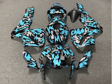 Best 05-06 Camo & LIGHT CYAN Honda CBR600RR Motorcycle Fairings