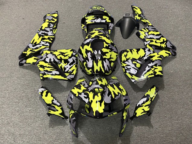 05-06 Camo & NEON YELLOW Honda CBR600RR Motorcycle Fairings