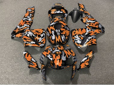 Best 05-06 Camo & ORANGE Honda CBR600RR Motorcycle Fairings