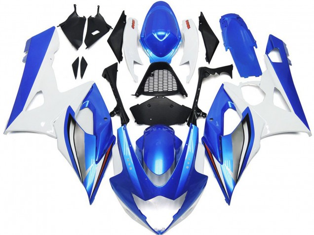 05-06 Gloss Blue & White Suzuki GSXR 1000 Motorcycle Fairings