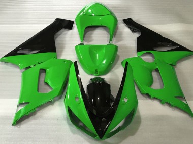 Best 05-06 Gloss Green & Black Kawasaki ZX6R Motorcycle Fairings