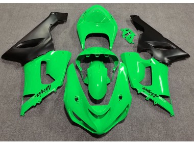 Best 05-06 Gloss Green Kawasaki ZX6R Motorcycle Fairings