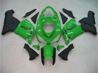 Best 05-06 Gloss Green Matte Kawasaki ZX6R Motorcycle Fairings