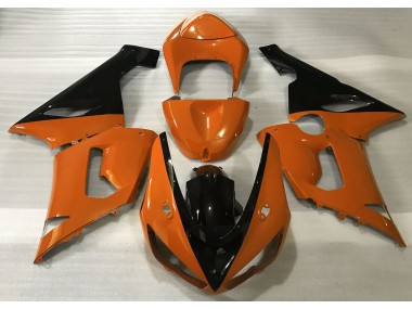 Best 05-06 Gloss Orange & Black Kawasaki ZX6R Motorcycle Fairings