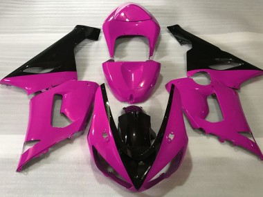 Best 05-06 Gloss Pink & Black Kawasaki ZX6R Motorcycle Fairings