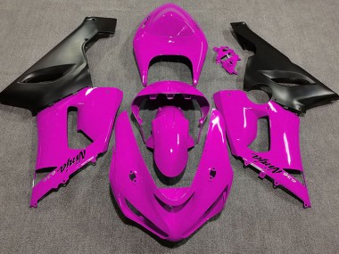 Best 05-06 Gloss Pink Kawasaki ZX6R Motorcycle Fairings