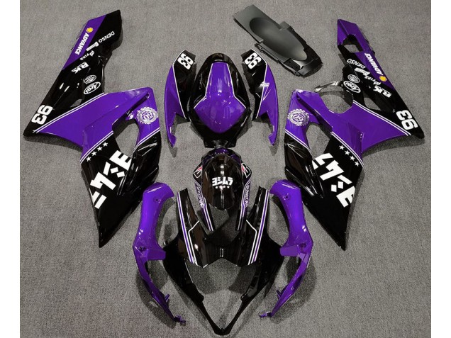 05-06 Gloss Purple and Black Custom Suzuki GSXR 1000 Motorcycle Fairings