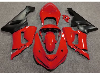 Best 05-06 Gloss Red Kawasaki ZX6R Motorcycle Fairings