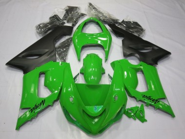 Best 05-06 Green Black Kawasaki ZX6R Motorcycle Fairings