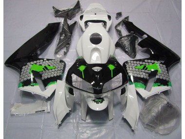 Best 05-06 Green Splatter on Gloss Black Honda CBR600RR Motorcycle Fairings