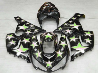 Best 05-06 Green Star Kawasaki ZX6R Motorcycle Fairings